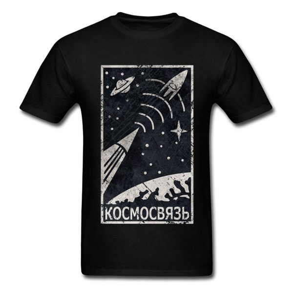 

sport men t-shirt retro print design mens tshirt custom cccp t shirt russia space rocket program & tees 100% cotton clothing