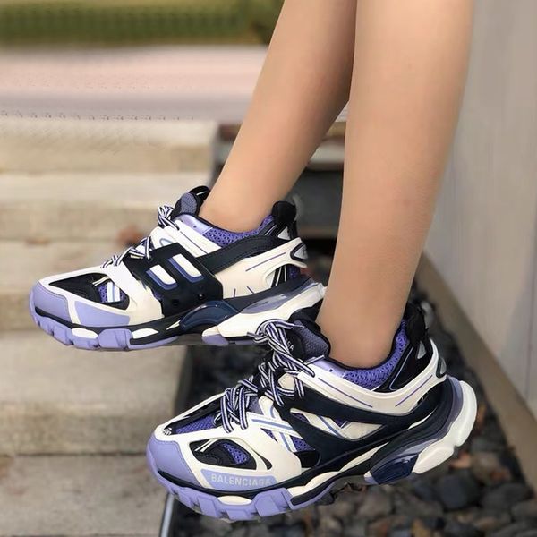 

2021 paris 3.0 track s triple s clunky sneakers grey orange mens blue version designer women men sport shoes size 36-45 t8mg#, Black