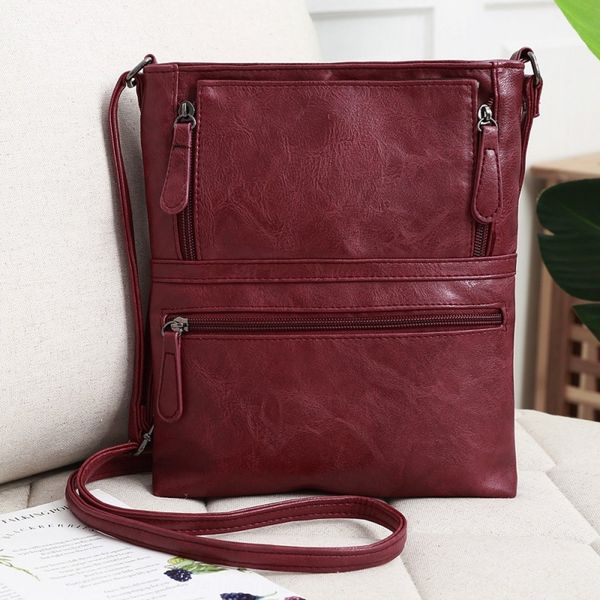

package postman packagezip postman new fashion women's front zipper contrast color messenger bag women's bag xidfa