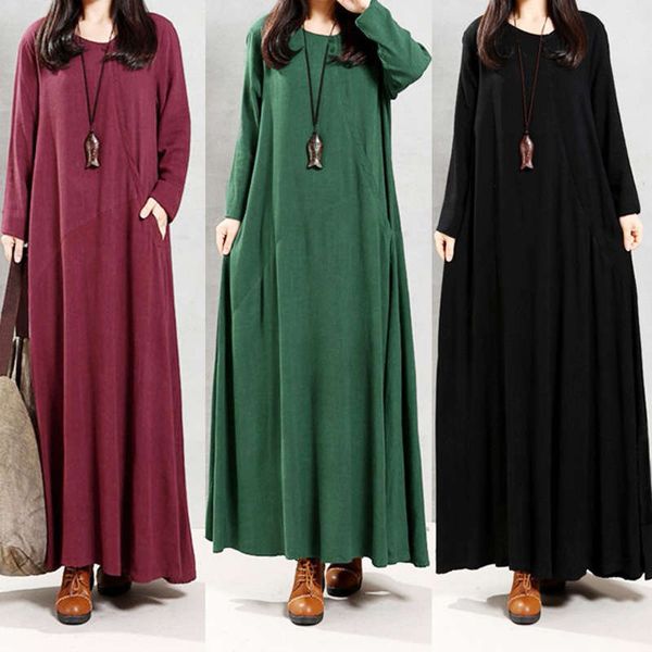 

quick sale tong cotton women's linen long sleeve dress d003, Black;gray