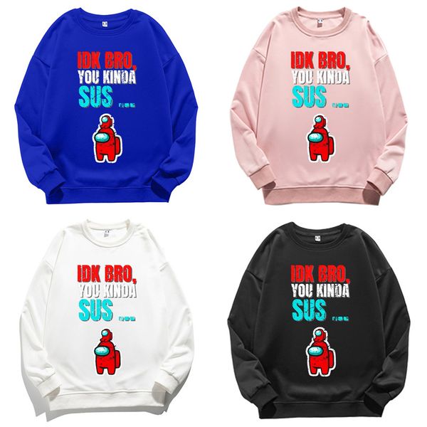 

среди нас женщин мужская свиная шаржа игра мультфильм круглые шеи толстовки пуловер осень зима взрослых унисекс с длинным рукавом топы повсе, White