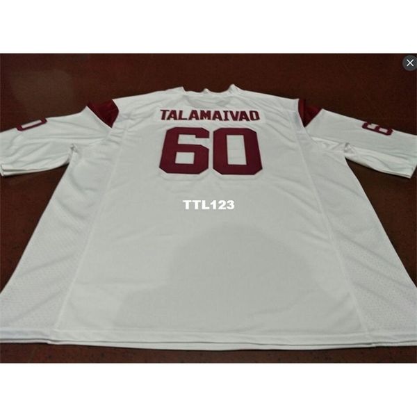 

men #60 red white viane talamaivao usc trojans alumni college jersey s-4xlor custom any name or number jersey, Black