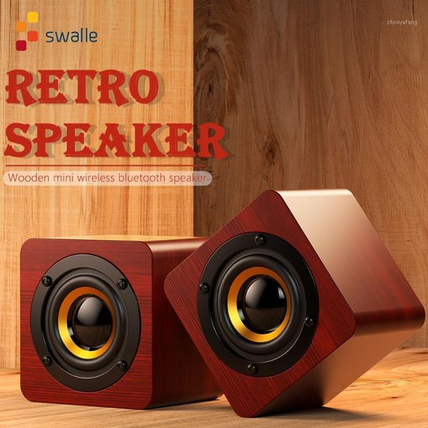 

2020 round portable mini wireless bluetooth speaker wood portable bluetooth speaker 4.21