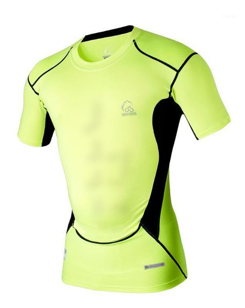 

running jerseys men compression tight base layer skin cycling fitness exercise soccer jersey shirts underwear breathable1, Black;blue