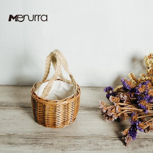 

summer new women beach basket straw hand bag cover handbag wicker handmade small woven bohemia tote travel clutch