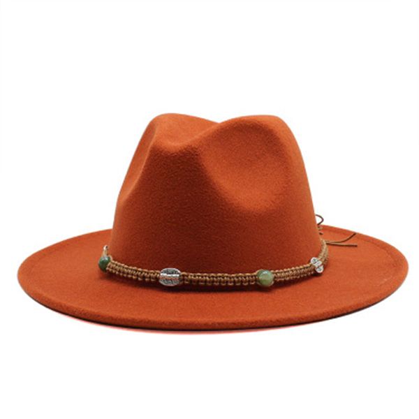 

women hats winter autumn panama derby western cowboy fedora hat with band belt fascinator luxury street hip hop new women hats, Blue;gray