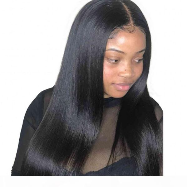 

human hair lace front wigs brazilian straight virgin hair glueless full lace wigs for black women, Black;brown