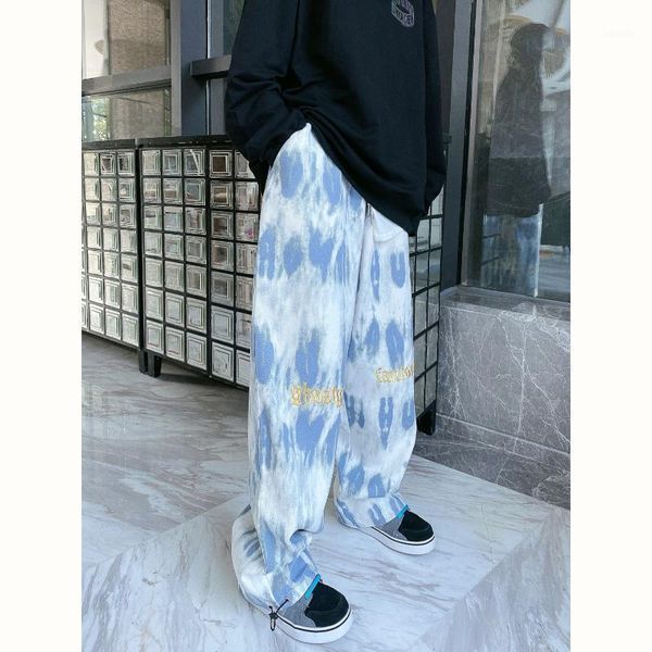 

women's pants & capris street hip hop trend loose straight casual fall 2021 pant bf men and women dance clapping trousers1, Black;white