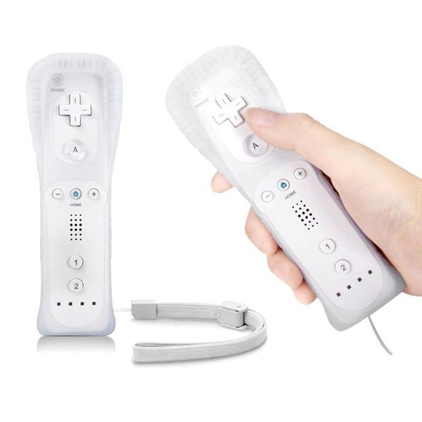 

voor draadloze afstandsbediening voor wii ingebouwde motion plus gamepad met siliconen case motion sensor plus