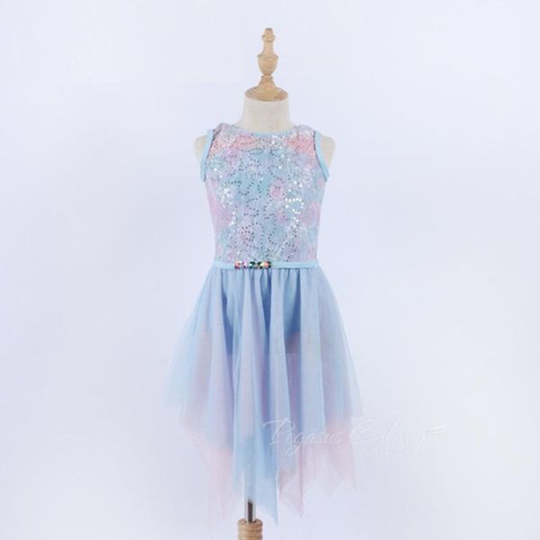 

stage wear h2688 children latin dancing dress blue costumes girls modern dance professional performance competition child dancerwear, Black;red