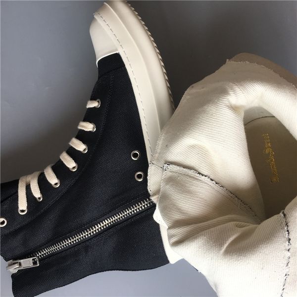 

black& street 2019 hip hop street casual rock genuine leather wax canvas boots cool classic lace up wax canvas flat shoes 201020