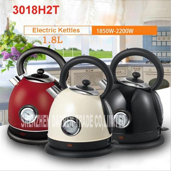 

1pc 304 stainless steel household electric water kettle 1850w 1.8l safety auto-off 220v heating kettles with temperature control1