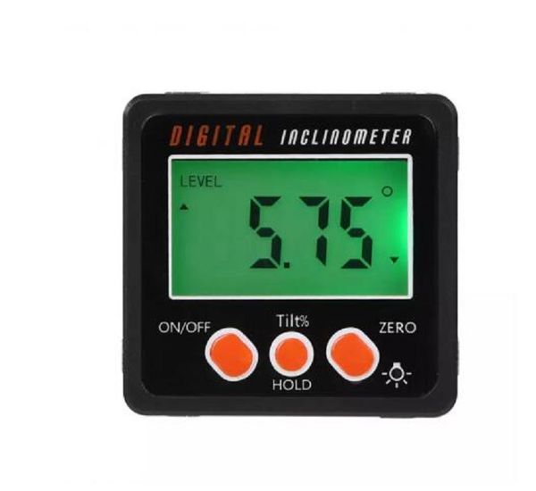 

1pc magnetic digital inclinometer level box gauge angle meter finder protractor base small electronic protractor measuring tools