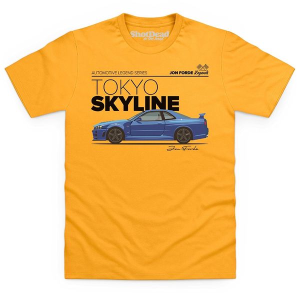 

fashion jon tokyo skyline t shirt automotive legend series, male men's tees sport hooded sweatshirt hoodie