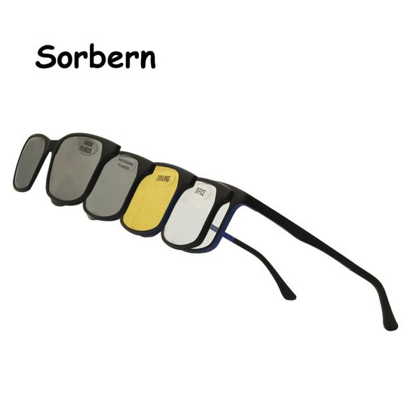 

ultem smoke polarized men sunglasses computer prescription mirrored glasses clip on square magnet eyeglasses tijed, White;black