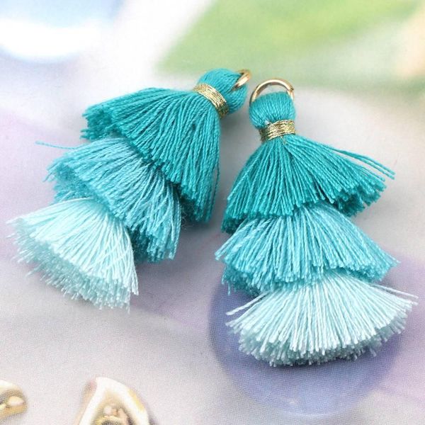 

6pc 3 layered tassel drop earring pendant charm jewelry accessories for keychain diy jewelry apparel making height 4cm h jllrzo