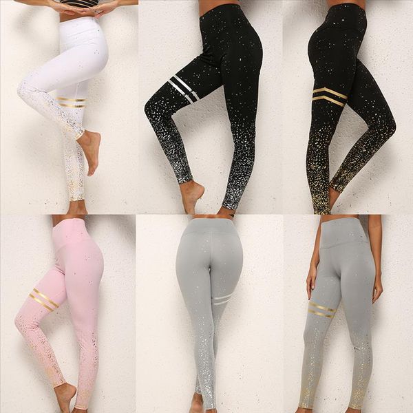 

fitness leggings women new 2021 stamping print high waist elastic push up pants legging female sport leggins, Black