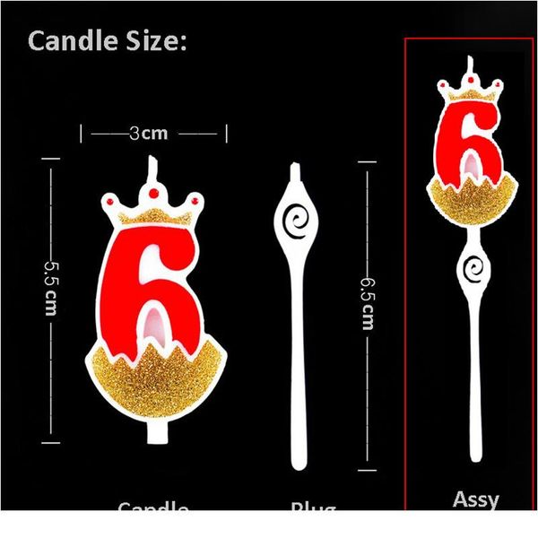 

1 pcs multi color mini digital 0-9 glitter cute egg birthday candles smoke-cake candle decoration kids child party jllugi