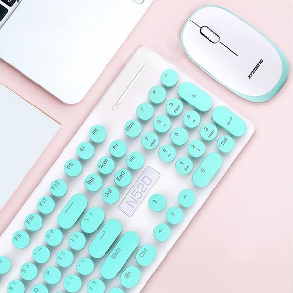 

wireless keyboard and mouse set silent business office computer lapkeypad x5qc