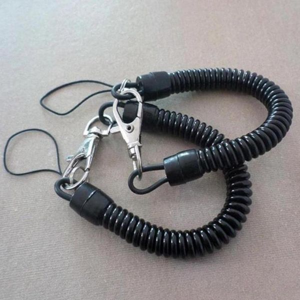 

practical retractable plastic elastic rope key ring spring for outdoor security tools keychain camping practical ret qylicv