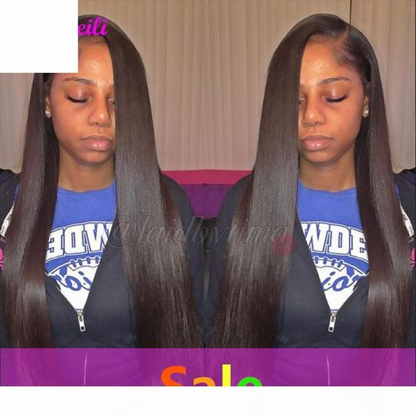 

lace front human hair wigs for black women remy brazilian unprocessed straight lace frontal wig pre plucked with baby hair straight lace wig, Black;brown