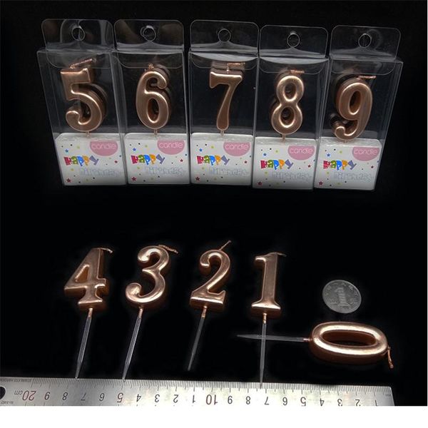 

number 0-9 happy birthday candles on the cake home decoration accessories candle for kids girls boys party cake dec jllmsz