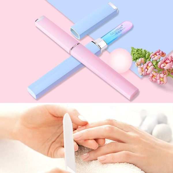 

portable nail files nail shaping polishing glass rasp sanding buffer block pedicure manicure tools porta qyleox