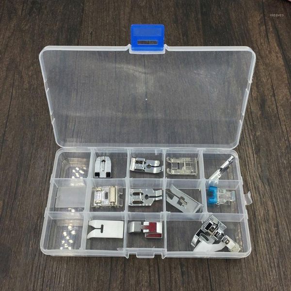 

11pcs presser feet set with box for sewing machine zipper foot bearing wheel presser feet industrial sewing machines1, Black