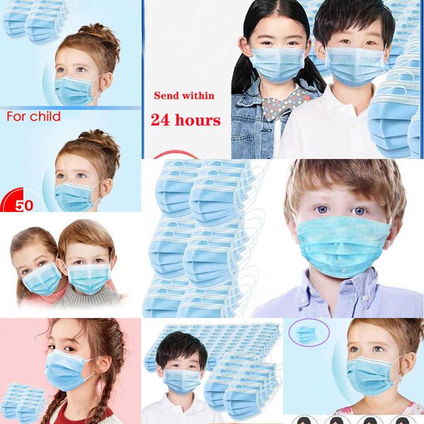 

3 masks children daily protection disposable face layers for students breathable and comfortable air droplet block safetvm83