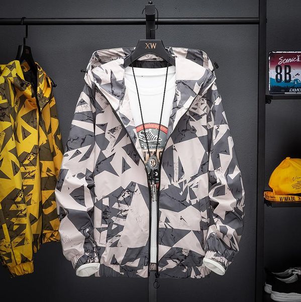 

men's jackets camouflage casual 2021 patchwork hip hop spring autumn male windbreaker hooded coat bomber jacket men plus siz 5, Black;brown