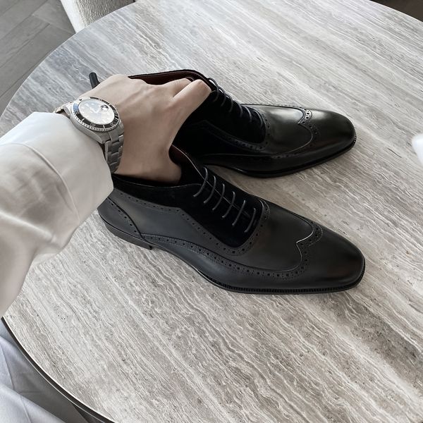 

daio ethan korean men's casual high short boots british block business leather shoes