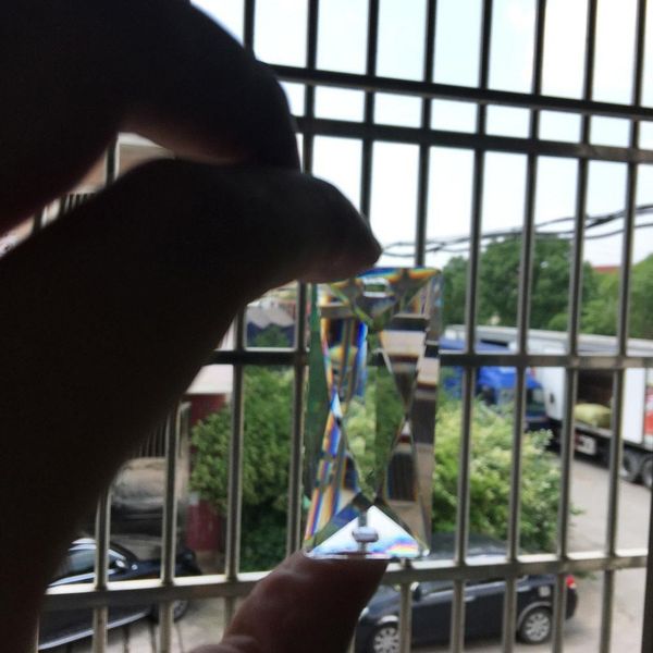

5pcs crystal pendant 2in glass rectangular prism chandelier lamp part replace diy faceted suncatcher connector h wmtadf