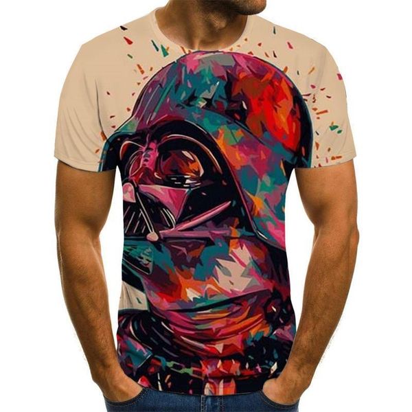 

summer men's clothing 3d printing color t-shirt fashion t-shirts cool color t-shirts street menswear 2021 best, White;black