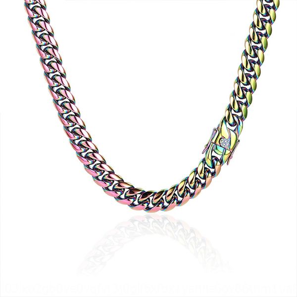 

новые продукты рекомендуют красочное вакуум гашение ожерелье хип-хоп для куба цепи куба chainbracelet кубинский цепь мужчин и женщин моды ti, Golden;silver