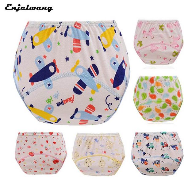 

waterproof cotton baby toilet training pants reusable cloth diaper panties kids underwear cowards (3pcs