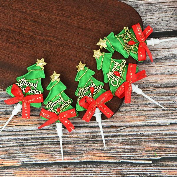 

5шт рождественский торт топпер mini венок xmas tree cupcake toppers для birthday party xmas десерт торт украшение принадлежности sqcrrr home