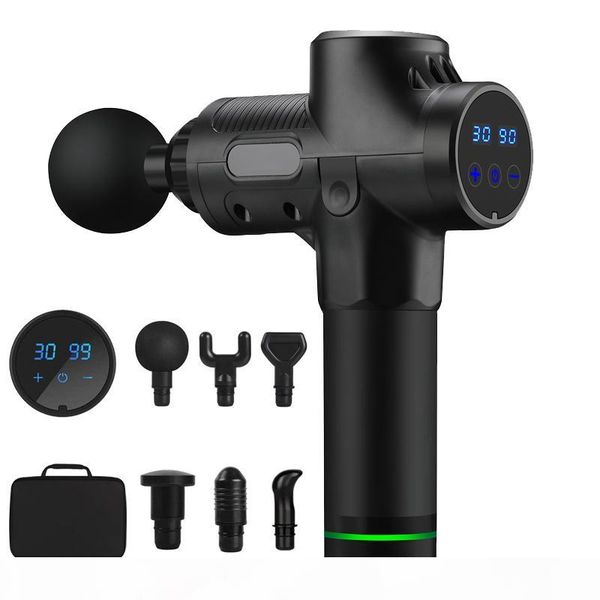 

30 speed lcd massage gun deep tissue percussion muscle massage for pain relief neck massager electric body relaxation massager