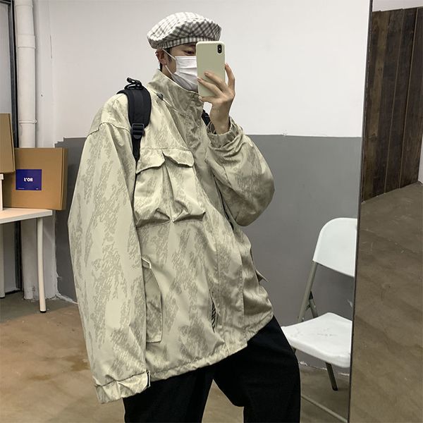

2021 new privathinker men's casual oversize korean streetwear woman jacket coat graphic printed long sleeve jackets clothing 2yvk, Black;brown