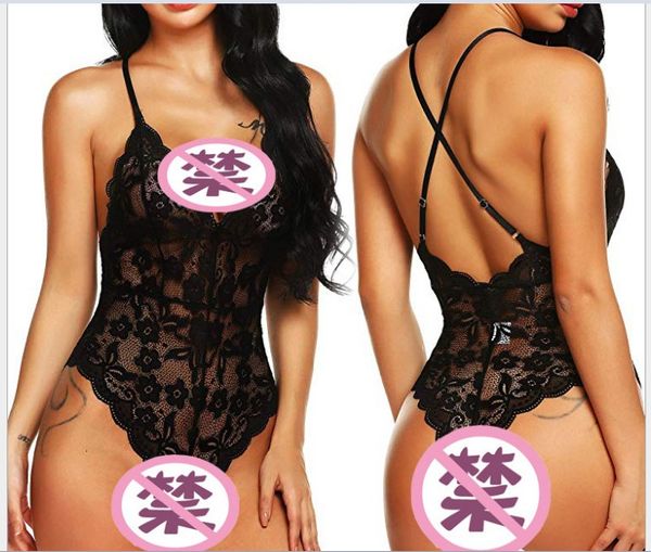 

underwear wholesale ladies' new lingerie multi-color one-piece lace lingerie wholesale, Red;black