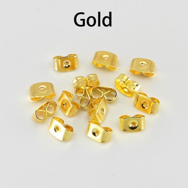 

200pcs lot earring studs backs ser scrolls ear post butterfly for jewelry making diy blocked caps earring backs sers ear h bbymhh, White