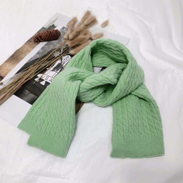 

2019 new scarf women's autumn and winter korean ins pure color wool knitting student couple children's warmth, Red;brown