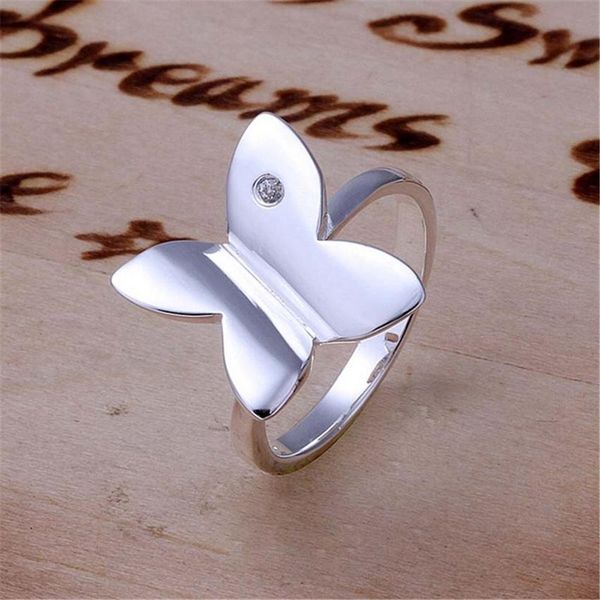 

direct factory price new listing silver color classic women crystal butterfly ring fashion jewelry wild party h sqcwmq