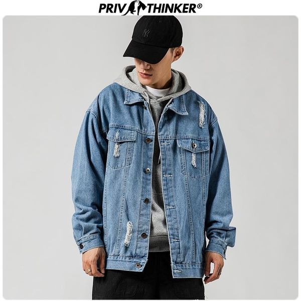 

men spring solid korean hip hop denim jackets 2020 mens korean jacket male loose streetwear denim coat clothing 5xl, Black;brown