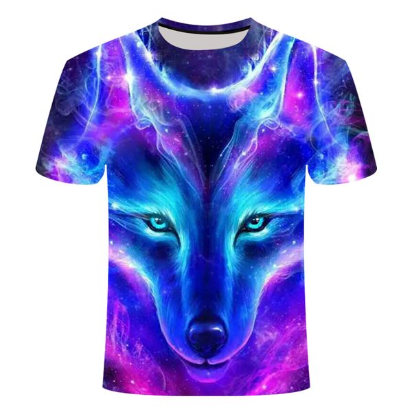 

men wolf cool animal 3d print shirts graphic horror plus size men clothing