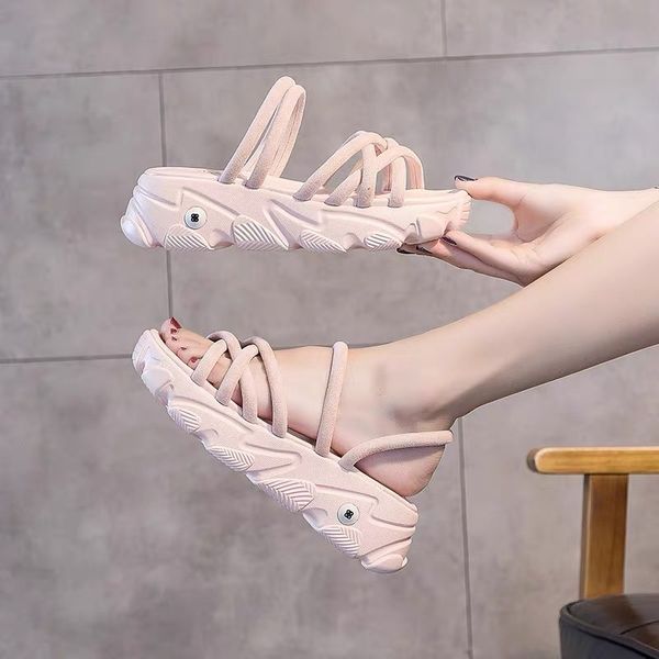 

2020 summer new women sandals high heel shoes woman fashion wedges platform sandals comfortable light slip-on sandalias mujer 0928, Black