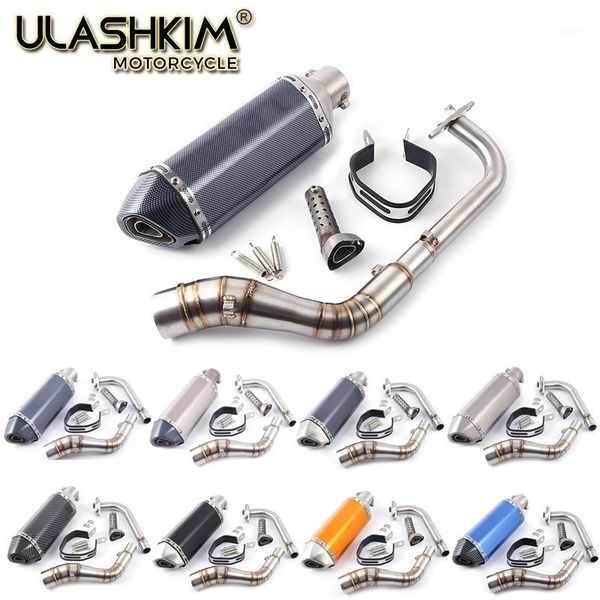 

motorcycle exhaust muffler slip on full system contact middle pipe + exhaust for nmax 155 nmax 125 n max155 2015-20171