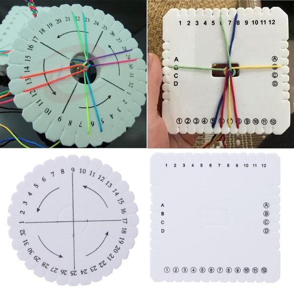 

sewing notions & tools 2pcs round square kumihimo beading cd disc/disk braiding braided plate diy, Black
