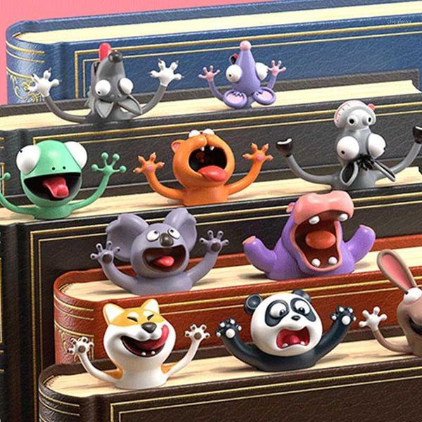 

cute 3d animal cartoon bookmarks cat mouse wolf book marks kid girl teacher gift office school kawaii stationery supplies1