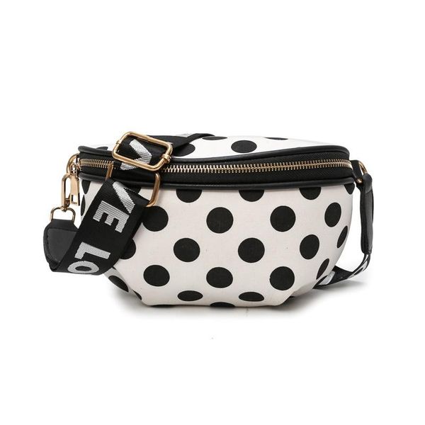 

polka dot ladies pocket fashion nylon pockets convenient belt bag female travel messenger bag girls cute chest