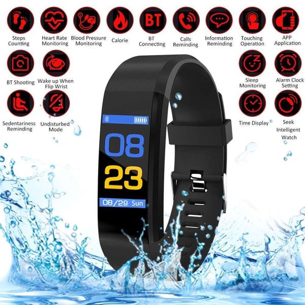 

15plus - smart sports watch, waterproof, color screen, heart rate and blood prsure cont